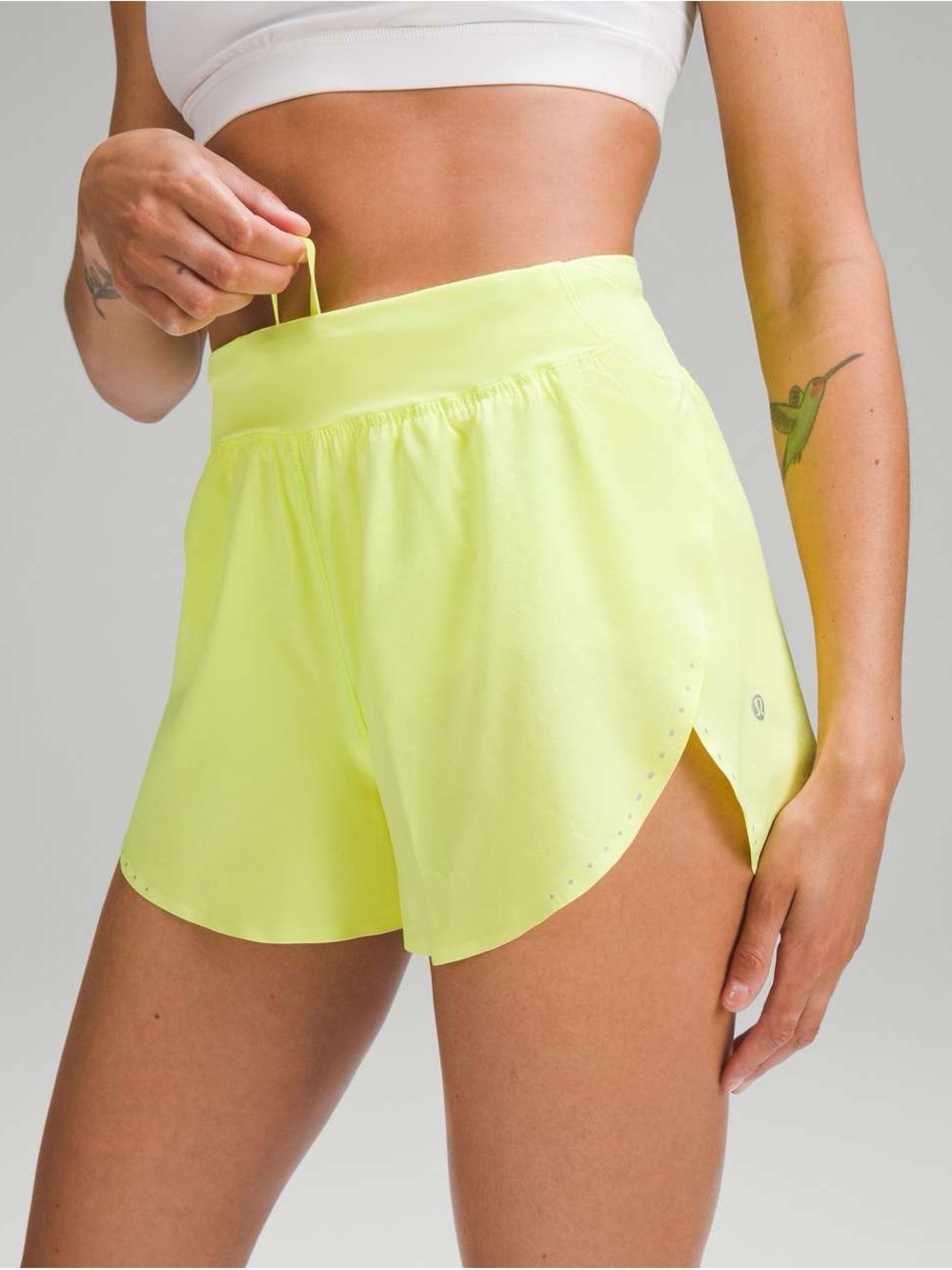 Lululemon Fast & Free Shorts Neon Yellow